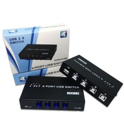 China USB 2.0 Switch 4 Port USB Switch Model 1A4B